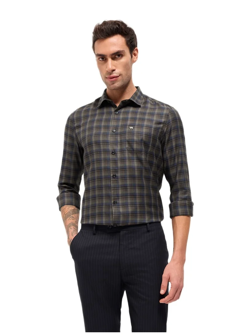 THE BEAR HOUSE Men’s Shirt for Office, Casual & Party Wear | Comfortable Long Sleeve Shirt with Classic Collar, Button Closure & Versatile Stylish Look