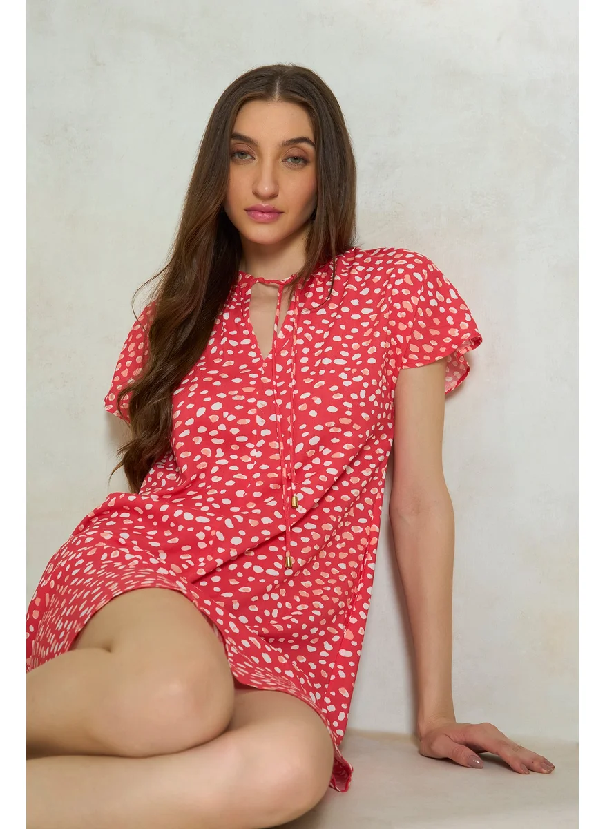 Virgio Virgio Abstract Printed A-Line Dress