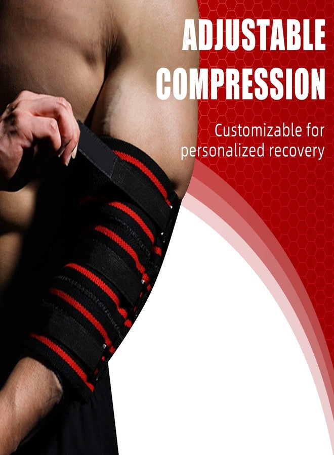 M MANUEKLEAR MANUEKLEAR Elbow Sleeves for Weightlifting, Adjustable Elbow Wraps for Weightlifting, Supportive Elbw Straps Brace for Lifting Weight Bodybuilding Powerlifting - Image 2
