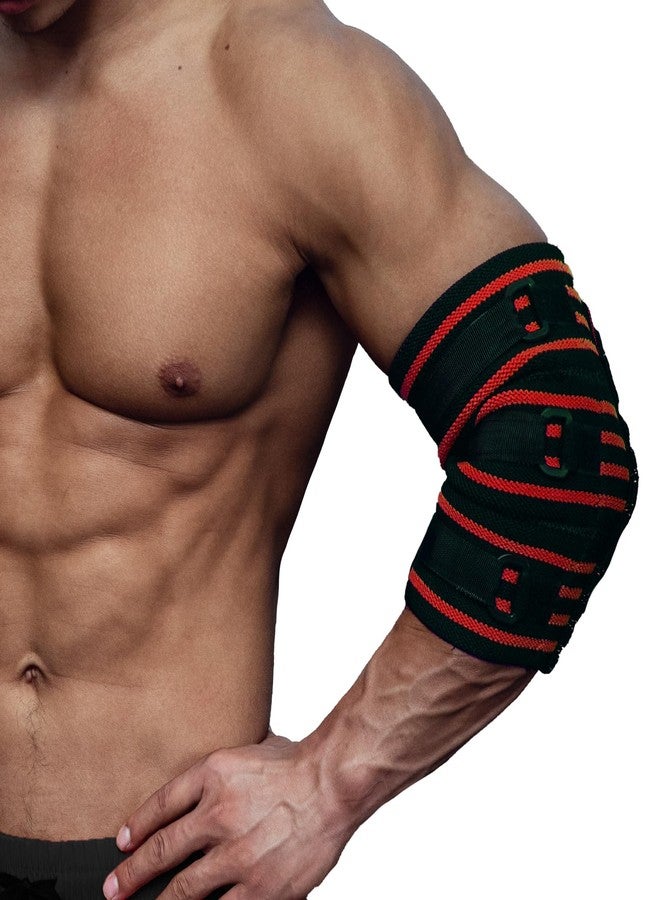 M MANUEKLEAR MANUEKLEAR Elbow Sleeves for Weightlifting, Adjustable Elbow Wraps for Weightlifting, Supportive Elbw Straps Brace for Lifting Weight Bodybuilding Powerlifting - Image 1