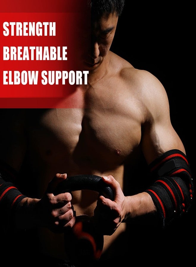 M MANUEKLEAR MANUEKLEAR Elbow Sleeves for Weightlifting, Adjustable Elbow Wraps for Weightlifting, Supportive Elbw Straps Brace for Lifting Weight Bodybuilding Powerlifting - Image 5
