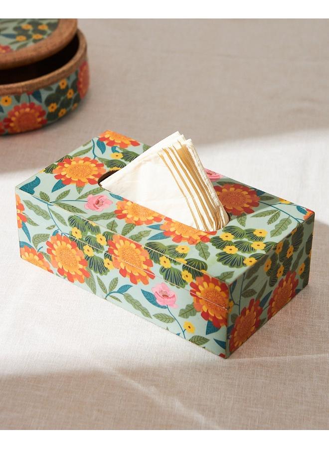 Chumbak Marigold Tissue Box, Wood  - Image 1