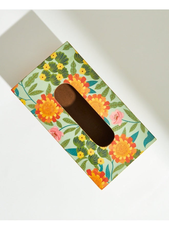 Chumbak Marigold Tissue Box, Wood  - Image 4
