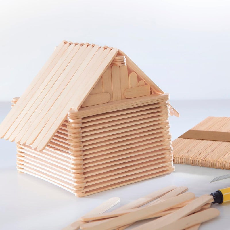 Darice 2000 Pcs Popsicle Stick, 4.5" Natural Wood Craft Sticks Supplies, Ice-Cream Stick Pop, Ages 3+ - Image 4