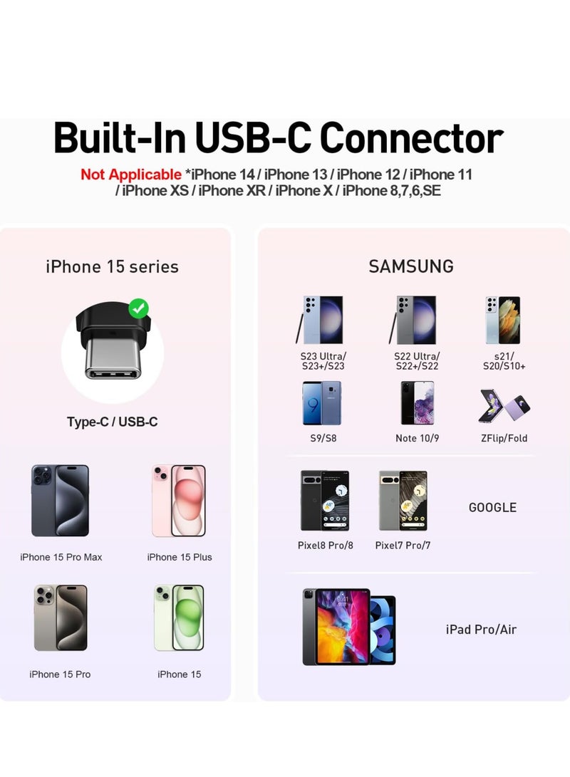 Portable Charger iPhone 15: USB-C Small Power Bank 20W 4500mAh Fast Charging Battery Pack Compatible with iPhone 15/15 Plus/15 Pro/15 Pro Max, Samsung S24/23, Google Pixel, Moto, Android Phone