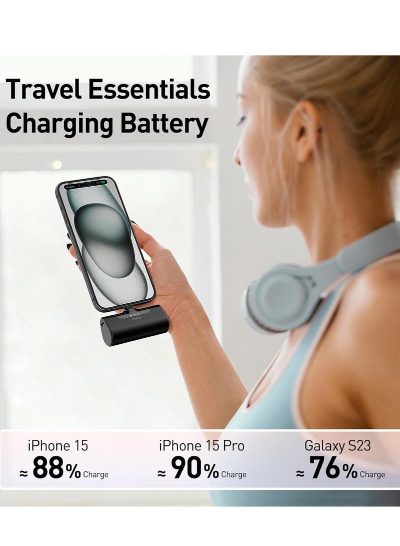 Portable Charger iPhone 15: USB-C Small Power Bank 20W 4500mAh Fast Charging Battery Pack Compatible with iPhone 15/15 Plus/15 Pro/15 Pro Max, Samsung S24/23, Google Pixel, Moto, Android Phone