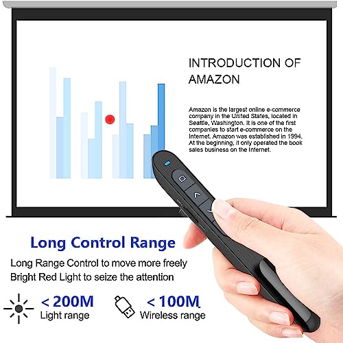 VOVIGGOL USB/Type-C 2 in 1 Presentation Clicker for Powerpoint, Hyperlink Volume Control Wireless Presenter Remote Presentation Pointer Slide Advancer PPT Clicker for Mac iPad Computer Laptop - Image 4