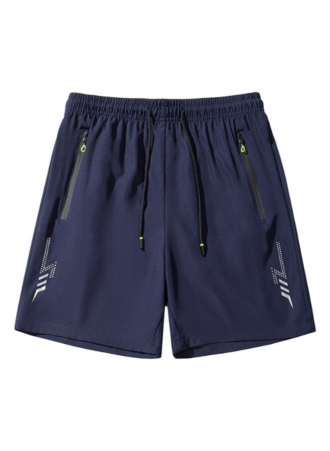 Men's summer quick-dry shorts with zip pockets, printed design, breathable and lightweight shorts - Image 1
