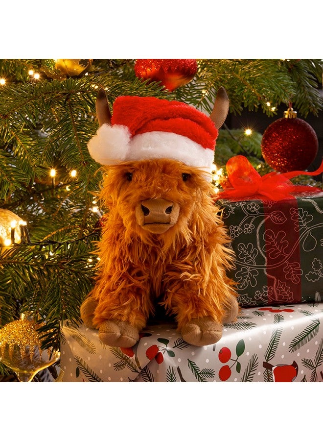 Keycraft Living Nature Highland Cow Brown Stuffed Animal | Farm Toy with Sound | Soft Toy for Kids | Naturli Eco-Friendly Plush | 9 Inches - Image 2