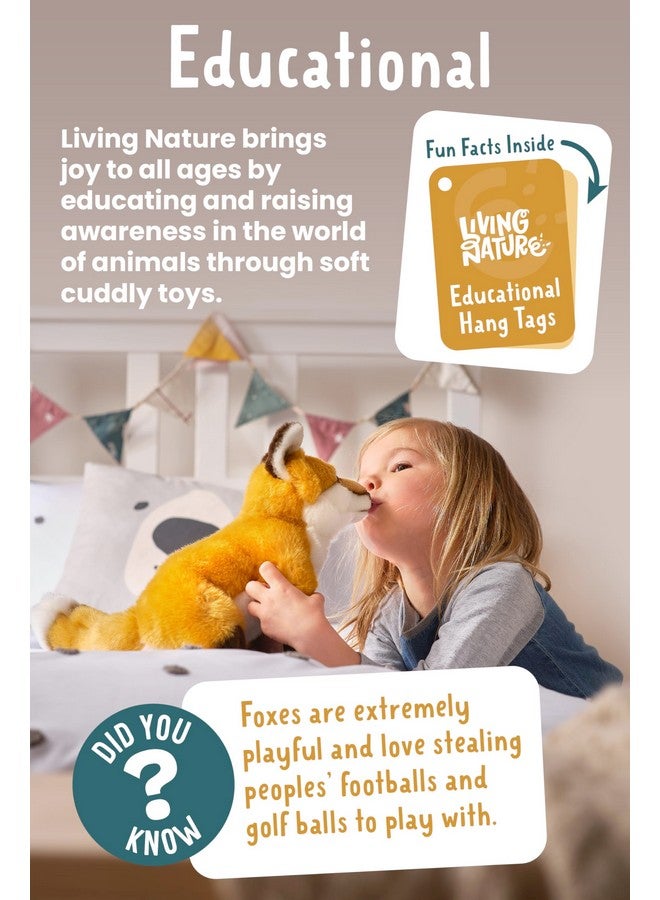 Keycraft Living Nature Highland Cow Brown Stuffed Animal | Farm Toy with Sound | Soft Toy for Kids | Naturli Eco-Friendly Plush | 9 Inches - Image 5