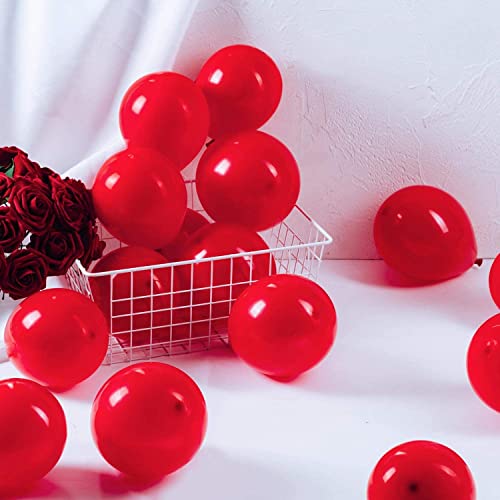 atorakushon Latex Red Color Super Quality Rubber Balloons 10" Christmas Xmas Balloons Best For Theme Party Decoration Birthday Wedding Anniversary Office Party Purpose Opening Ceremony Pack of 50 pcs - Image 5