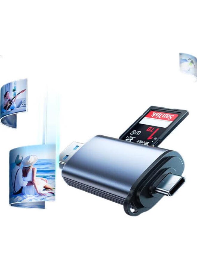 Llano Usb/Type-C Card Reader 3.0/3.2 High-Speed Sd/Tf Multi-Functional Compatible With Computers/Tablets/Phones/Iphone 16/15 Supports Camera Ccd Surveillance Memory Cards - Image 2
