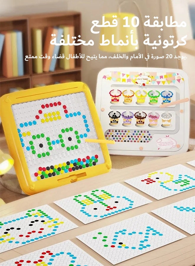 Aijmil لوحة رسم مغناطيسية 2 في 1 للأطفال، متاهة أرقام مغناطيسية ملونة، لوحة تعليمية تفاعلية للعد والتعرف على الألوان - هدية تعليمية مبتكرة - Image 5