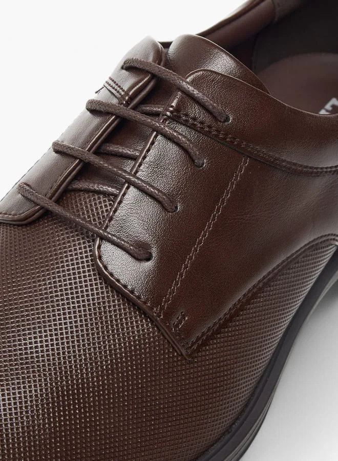 LBL by Shoexpress Mens Textured Derby Shoes With Lace-Up Closure