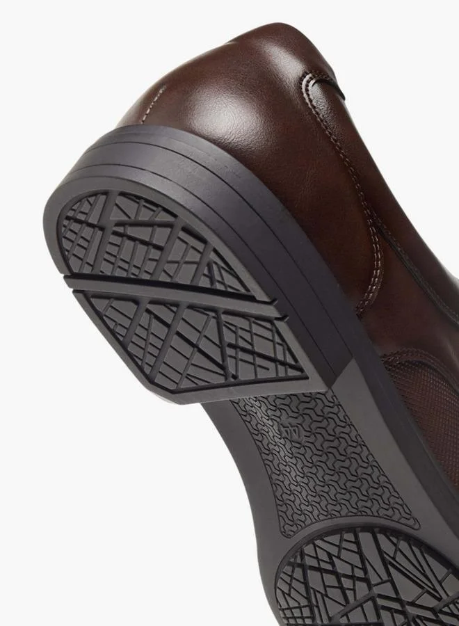 LBL By Shoexpress BROWN Textured Derby Shoes With Lace-Up Closure for Men | Best Price UAE