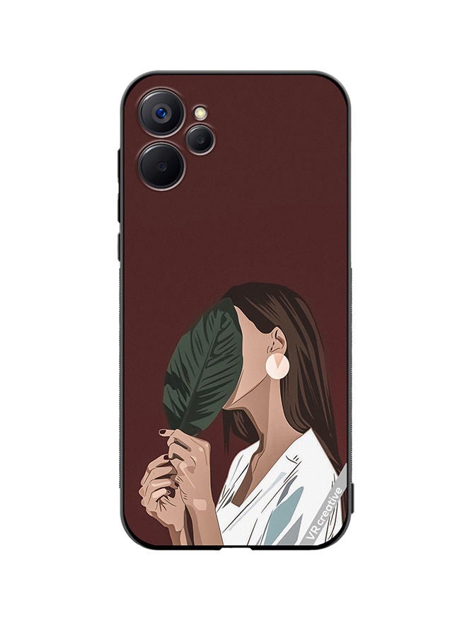 VR CREATIVE Protective Case Cover For Realme 9i 5G Leaf Girl Design Multicolour - Image 1