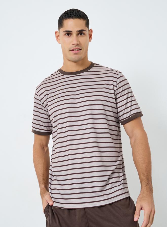 Styli Men Oversized Striped T-Shirt and Shorts Set - Image 2