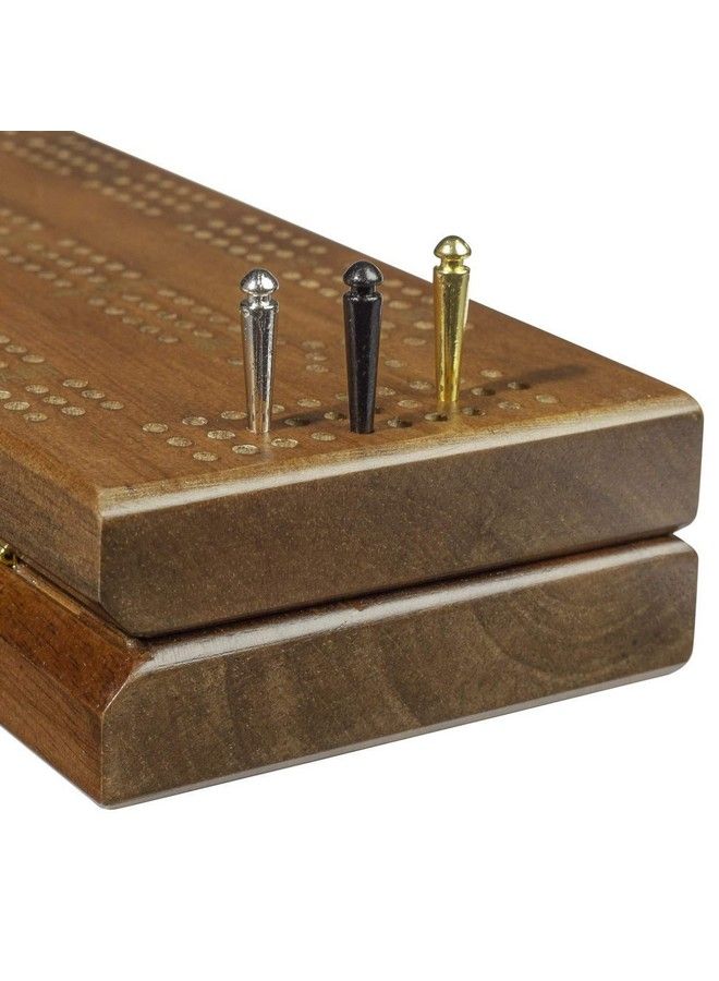 WE Games Easygrip Metal Cribbage Board Pegs And Velvet Pouch Set Of 6 Pins (2 Gold 2 Silver 2 Black)  - Image 5