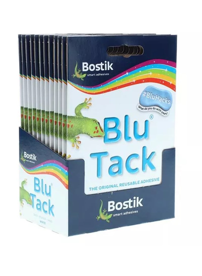 Bostik 12 قطعة لاصق متعدد الاستخدامات قابل لإعادة الاستخدام أبيض - Image 1