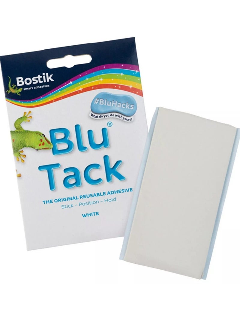 Bostik 12 قطعة لاصق متعدد الاستخدامات قابل لإعادة الاستخدام أبيض - Image 2