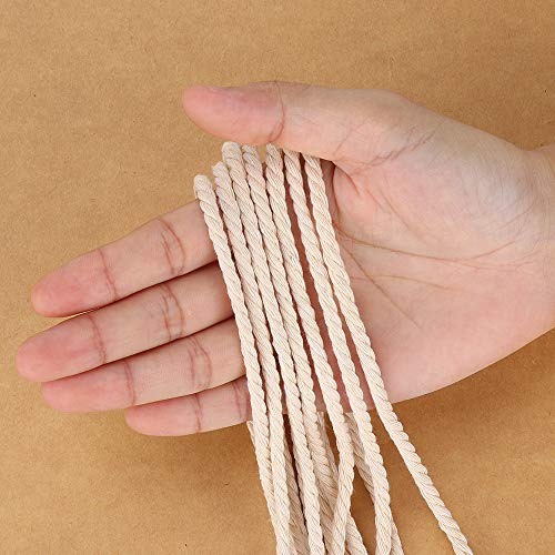 HOMEBOBO Macrame Cord 4mm x 328Yards(984Feet),Natural Cotton Macrame Rope - 3 Strands Twisted Macrame Cotton Cord for Wall Hanging, Plant Hangers, Crafts, Gift Wrapping and Wedding Decorations - Image 4