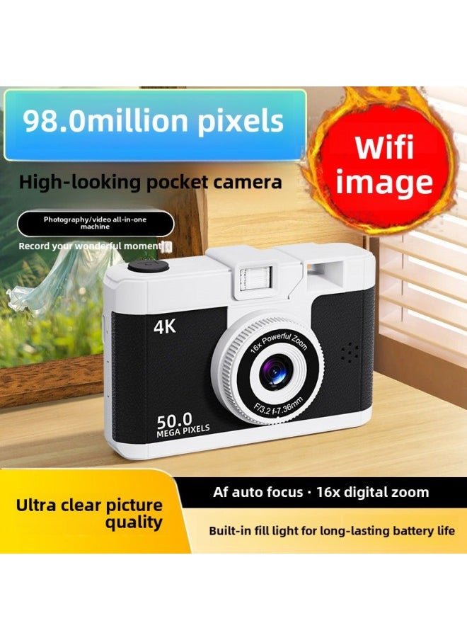 Generic 2024 HD Dual Camera Wifi Digital Camera Beginner Student Party Camera Digital Travel Card Camera-Body Color:Orange/store Manager Recommendation  64g  - Image 4