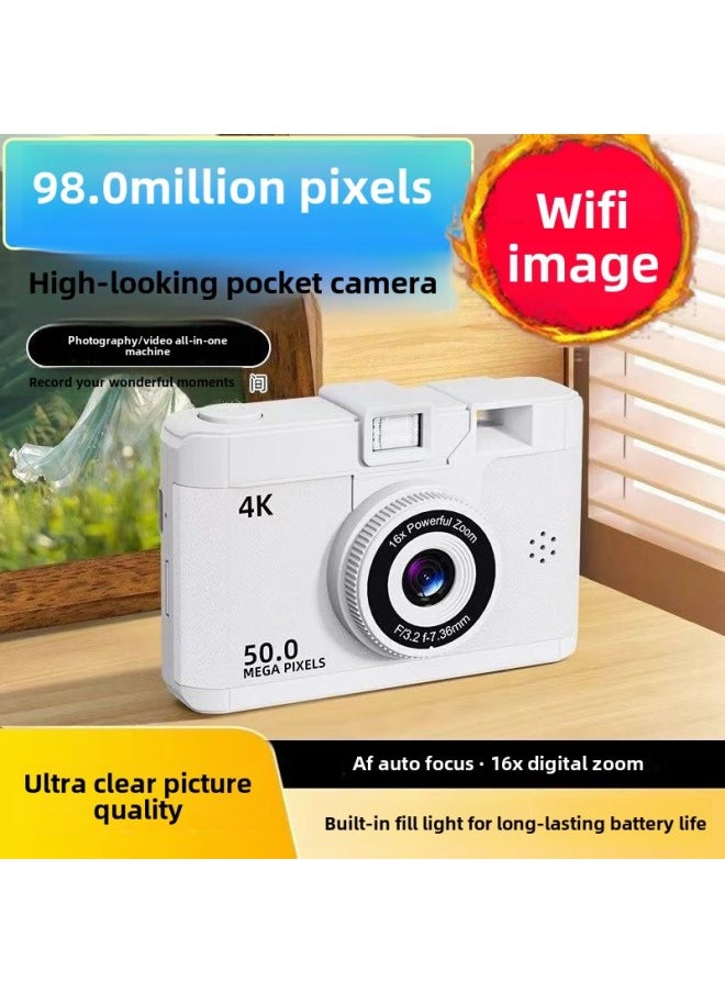 Generic 2024 HD Dual Camera Wifi Digital Camera Beginner Student Party Camera Digital Travel Card Camera-Body Color:Orange/store Manager Recommendation  64g  - Image 5