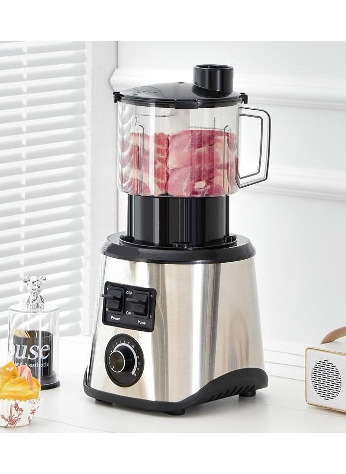Generic - 3 in 1 Stainless Steel Heavy Duty Portable Juicer Blender To Go Cups and Spout Lids Pulse Technology Smoothie Blender, Powerful Ice Crush Table Blender with Multi Functions - Image 1