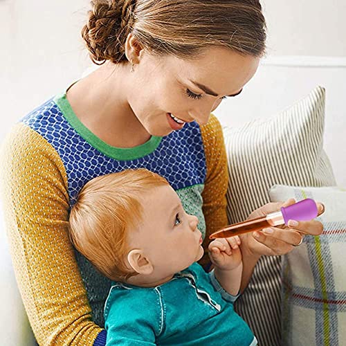 Hodaqe Liquid Dropper Silicone 2Pcs 5Ml Plastic Pipette Babies Eye Dropper Pipettes Transfer Eyedropper, Multicolor - Image 3