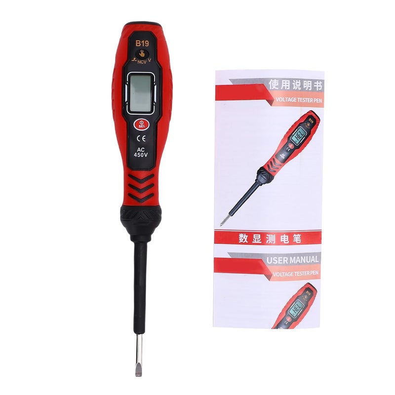 Voltage Tester Pen, NCV Voltage Detector, LCD Backlight Sound Light Alarm Live Neutral Wire Identification Tool with Auto Shut Off, Ideal for Electrical Testing (#1) - Image 1
