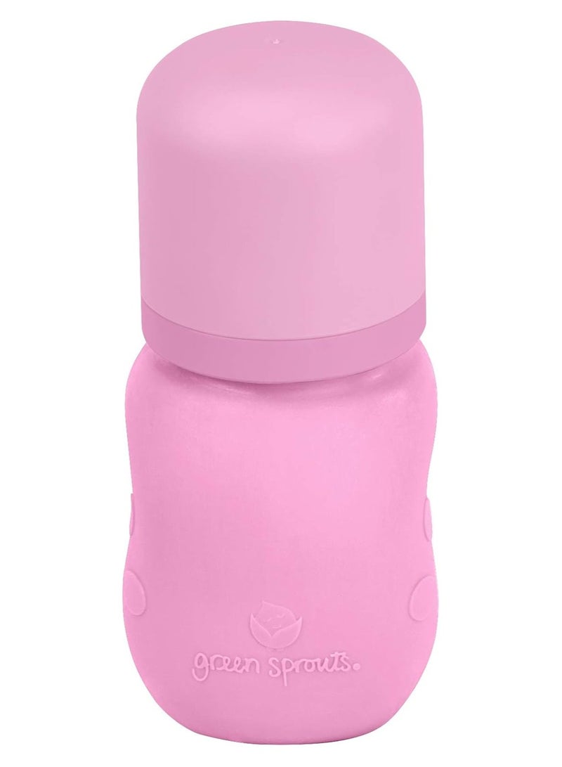 green sprouts Baby Bottle Made From Glass W Silicone Cover-5Oz-Pink-0Mo+ - Image 2