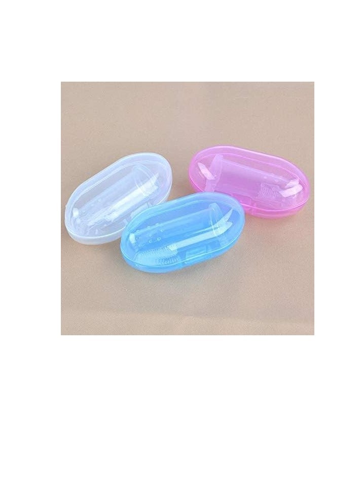 Cool Baby COOLBABY 3 pcs Baby Finger Toothbrush Kids Safety Silicone Baby Teether With Box Baby Soft Tooth Cleaning Tool - Image 2