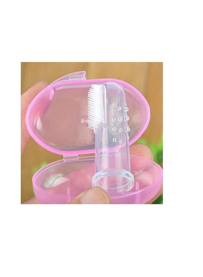 Cool Baby COOLBABY 3 pcs Baby Finger Toothbrush Kids Safety Silicone Baby Teether With Box Baby Soft Tooth Cleaning Tool - Image 3