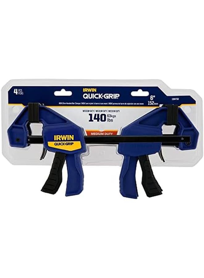 IRWIN Quick Grip Clamps One Handed Mini Bar 6 Inch 4 Pack 1964758 - Image 2
