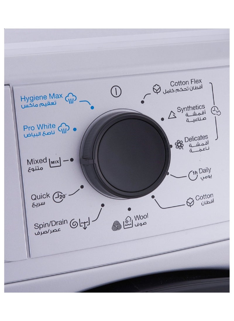 ZANUSSI - Zanussi 7kg PerlaMax front load washing machine 1200 RPM - Silver, Black door ZWF7240SB5 - Image 1
