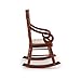 Cutemini Dollhouse Chairs 2PCS Miniature Rocking Chair 112 Scale Wooden FurnitureAccessories Tiny Mini House Home Outdoor Decoration ModelLiving Room Scene Christmas Craft Displays Brown - Image 4