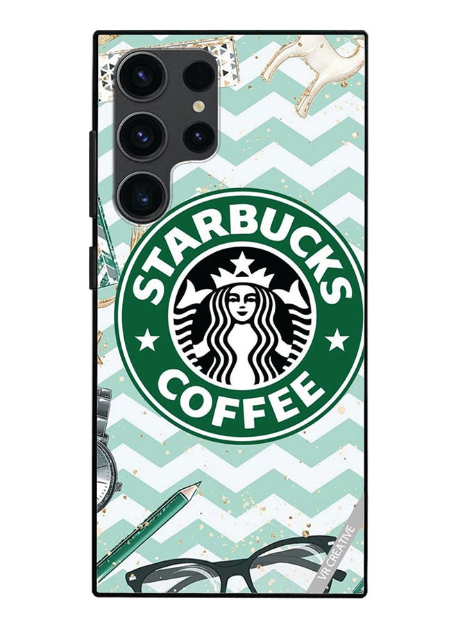 VR CREATIVE Protective Case Cover For Samsung Galaxy S23 Ultra 5G Starbucks Coffee Design Multicolour - Image 1