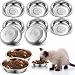 Rtteri 10 Pcs Stainless Steel Cat Bowls 63 Inches Friendly Shallow Cat Food Bowls Replacement Fatigue Relief for Elevated Stand Metal Dishes Basic for Dishwasher Safe - Image 2