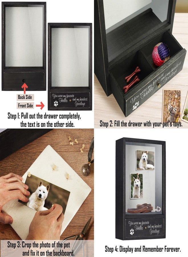 TJMOREE TJ.MOREE Dog Memorial Gifts - You were My Favorite Hello and My Hardest Goodbye Remembrance Picture Frame Shadow Box - Pet Sympathy Gifts for Loss of Dog - Image 2