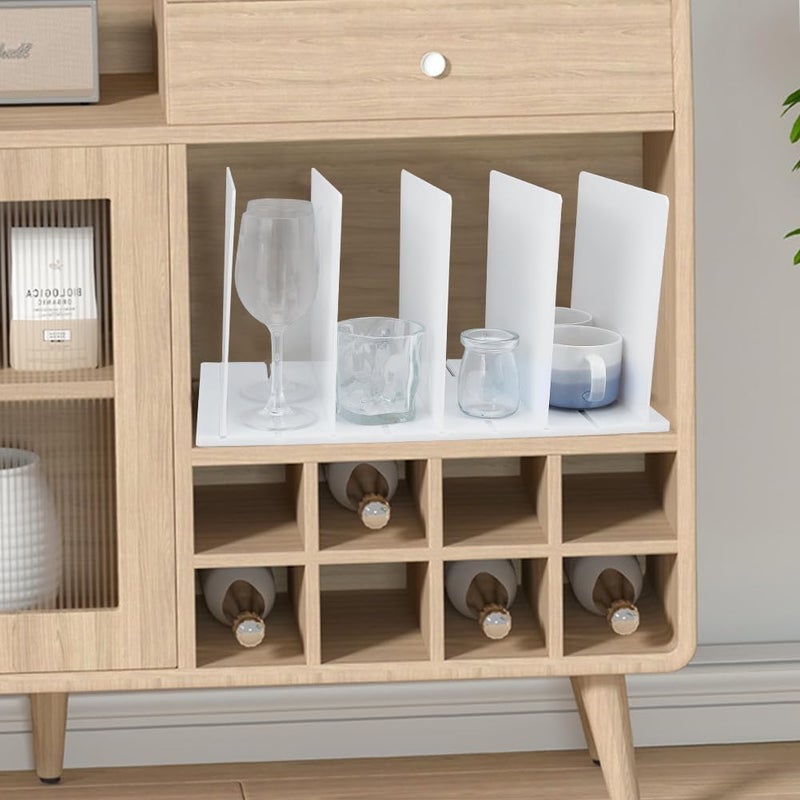 klarako Plastic Handbag and Purse Organizer, Plastic Dividers Organizer for Handbag Closet Divided Storage Detachable Divided Storage Plates Vertical Clutches Storage Organizer, White,9.4x16x8 Inch - Image 4