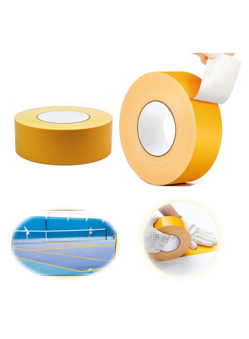 Generic Single Sided Carpet Duct Tape 5CM*50 M  Outdoor Court Tape Adhesive Court Marking Tape Court Lines for Tennis Badminton Parking Floor Pavement Driveway Strong Adhesive Heavy Duty Sticker Tape  - Image 1