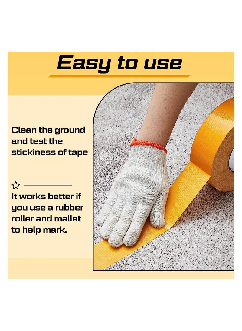 Generic Single Sided Carpet Duct Tape 5CM*50 M  Outdoor Court Tape Adhesive Court Marking Tape Court Lines for Tennis Badminton Parking Floor Pavement Driveway Strong Adhesive Heavy Duty Sticker Tape  - Image 5