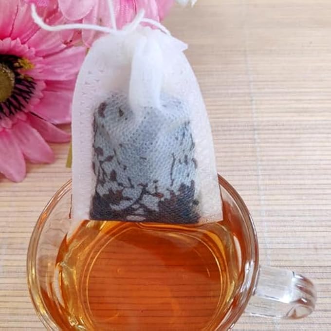 Silk Route 200Pcs Disposable Drawstring Tea Filter Bags NonWoven Fabric Pouches Seal Mesh Bags Coffee Sachet Bags For Loose Leaf Tea Coffee Herb Spice Tefbag01200W - Image 3