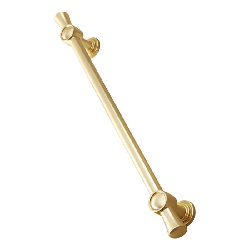 Gold Brushed Single Hole Cabinet Pull Handle 192mm Center to Center for Kitchen Drawers and Furniture - Image 2