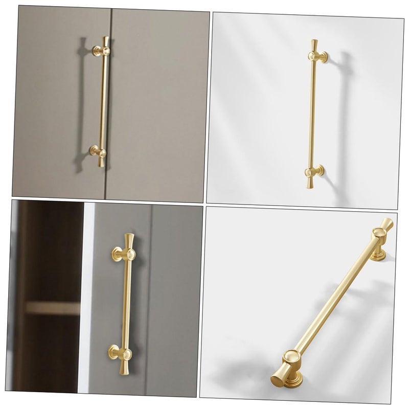 Gold Brushed Single Hole Cabinet Pull Handle 192mm Center to Center for Kitchen Drawers and Furniture - Image 5
