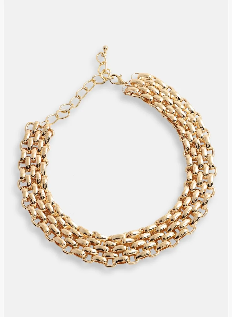 SOHI Gold Plated Designer Party Necklace For Women
