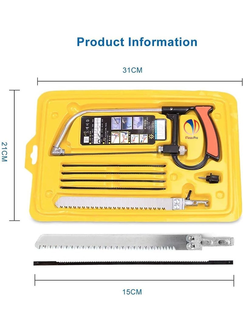 HELLARO HELLARO 9 in 1 Multifunctional Magic bow Saw with 5 Saw Blades Hand Kit Set For Woodworking Tool Corded Electric  - Image 3