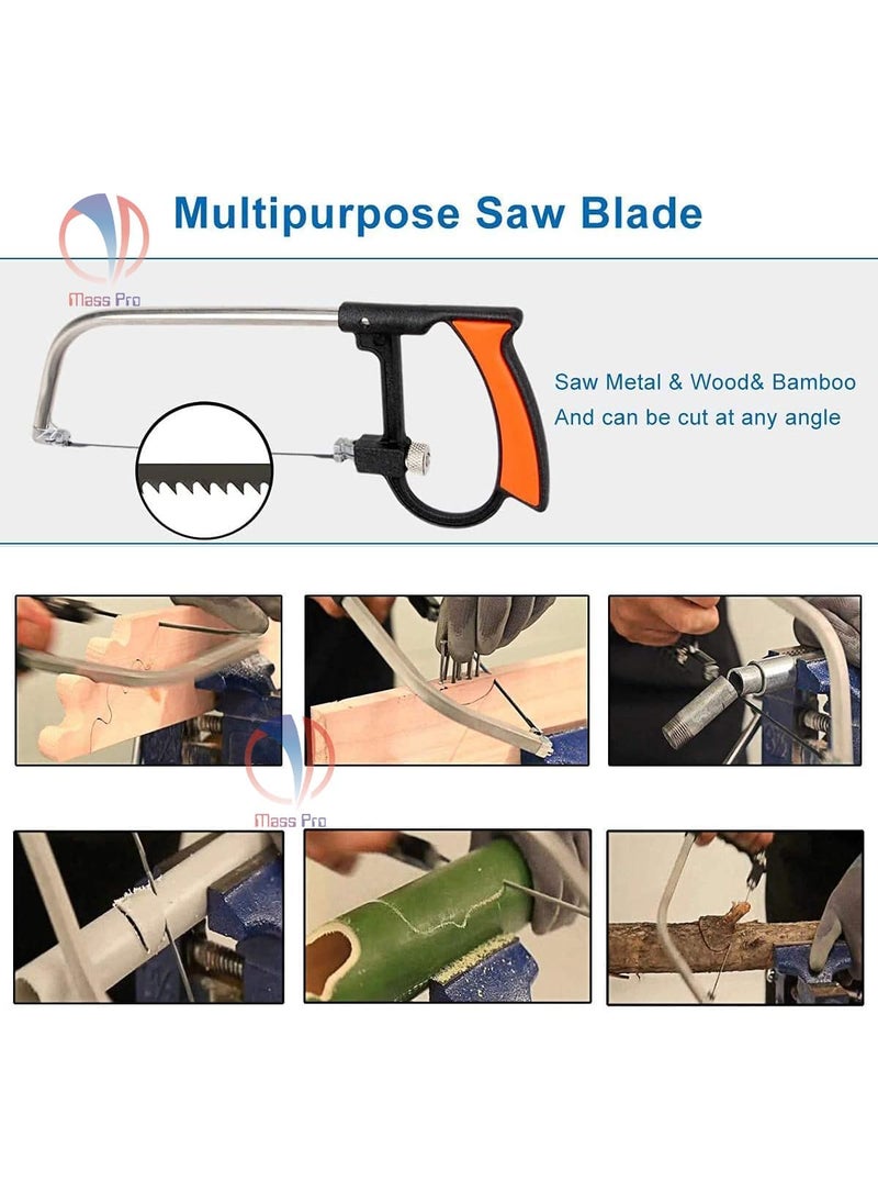 HELLARO HELLARO 9 in 1 Multifunctional Magic bow Saw with 5 Saw Blades Hand Kit Set For Woodworking Tool Corded Electric  - Image 4