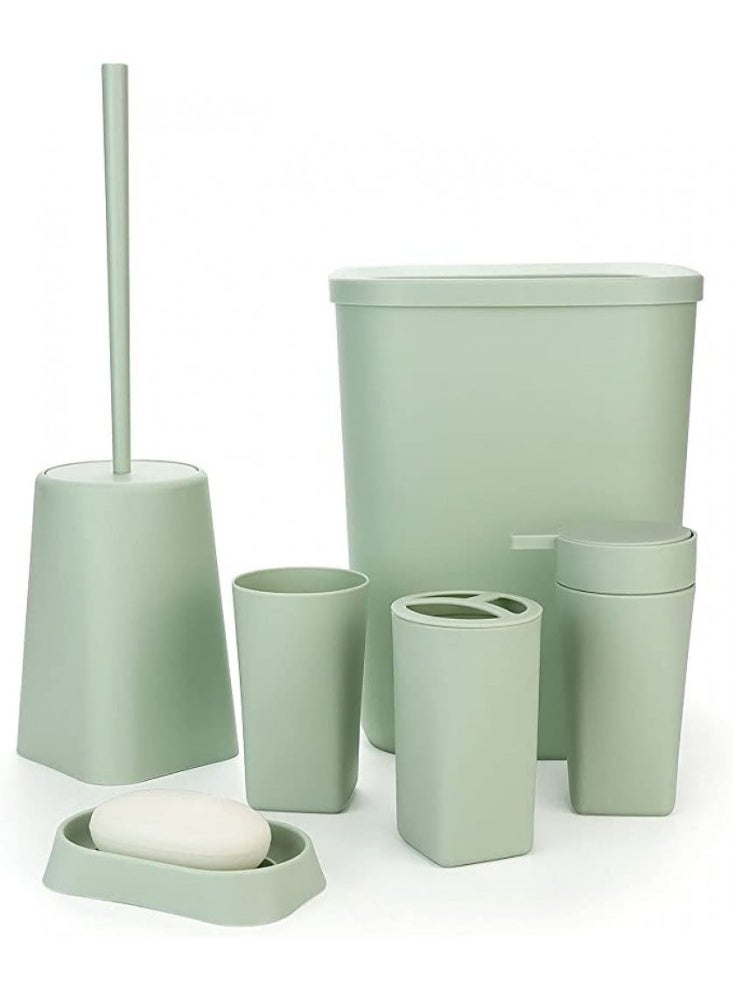 Plastic Bathroom Set - Green - Model A-74-154 - Practical Everyday Design - Image 2