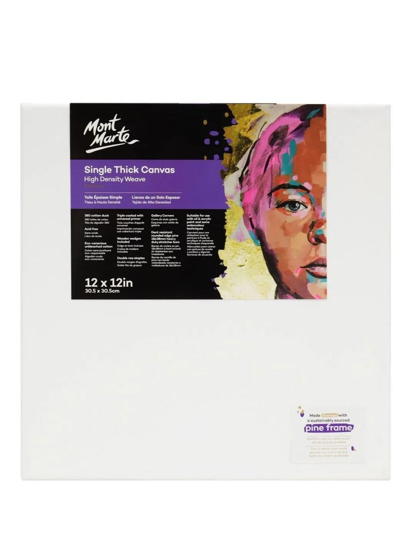 Mont Marte 12x12 Inch Size Single Thick Canvas Premium  - Image 1